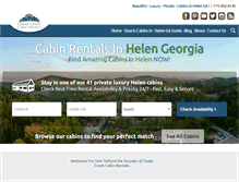 Tablet Screenshot of cedarcreekcabinrentals.com